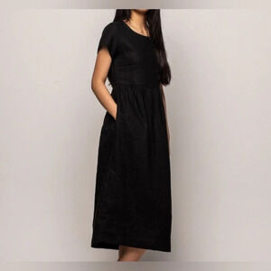 Pyne & Smith Dress Women’s XS Black Linen No. 17 Pockets